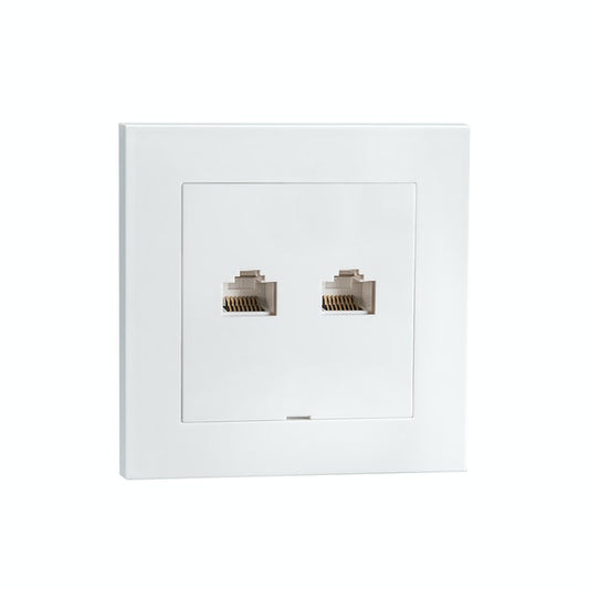 SG. MODULÄR UTTAG 2XRJ 45 CAT6 INFÄLLD VIT