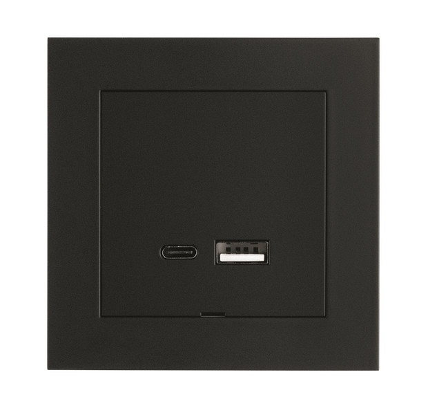 SG.LADDUTTAG USB A+C 3A INF SVART