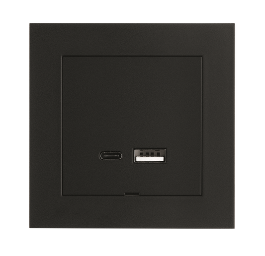 SG.LADDUTTAG USB A+C 3A INF SVART
